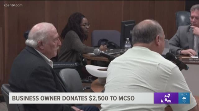 The McLennan County Sheriff's Department received a hefty donation from a popular Waco business owner. 